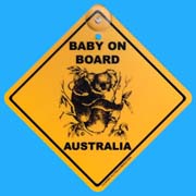 Suction Roadsign Koala Baby On Board