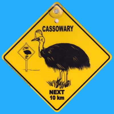 Suction Roadsign Cassowary