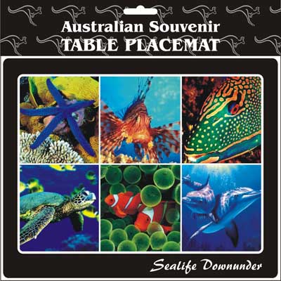 Cork Placemat Sealife Downunder